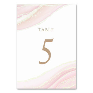 Numeração De Mesa quadro cor-de-rosa-d-água Número 5