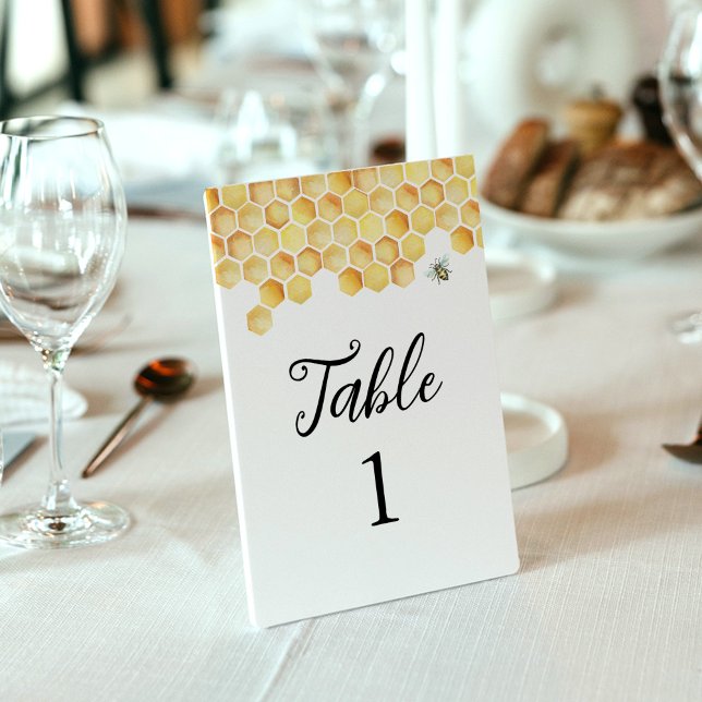 Numeração De Mesa Quadro de abelhas CALLA Honey Número 3.5 x 5 (Criador carregado)