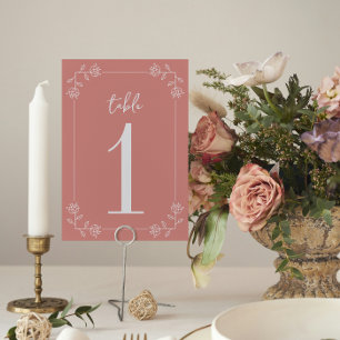 Numeração De Mesa Quadro de fevereiro Cores Curadas Casamento