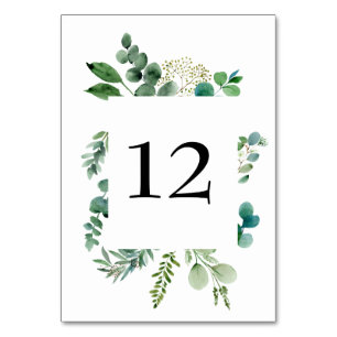 Numeração De Mesa Quadro Eucalyptus Número 12 Casamentos