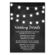 Quadro + Luzes Recepção de casamento Inserir Cartõ