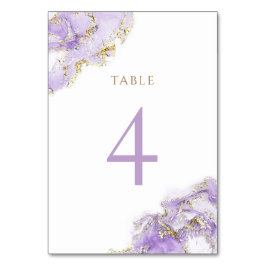 Numeração De Mesa Quadro n.o 4 do dourado lavanda