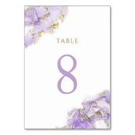 Numeração De Mesa Quadro n.o 8 do dourado lavanda