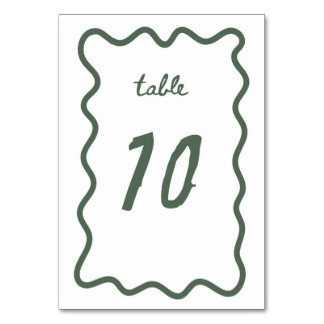 Numeração De Mesa Quadro Número 10