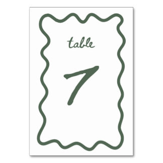 Numeração De Mesa Quadro Número 7