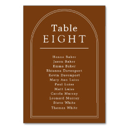 Numeração De Mesa Quadro número de lugares gráfico terracotta