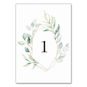 Numeração De Mesa Quadro Verde Número 1 Casamentos