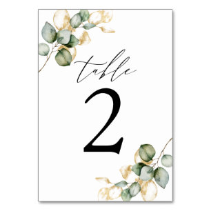 Numeração De Mesa Quadro verde número 2