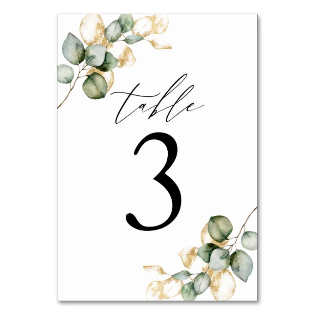 Numeração De Mesa Quadro verde número 3 (Frente)