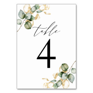 Numeração De Mesa Quadro verde número 4