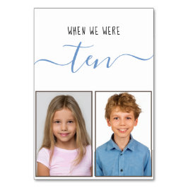 Numeração De Mesa Quando Éramos 10 Crianças Fotografias Blue Script 