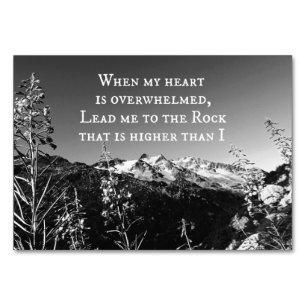 Numeração De Mesa Quando o meu coração está esmagado Bíblia verso