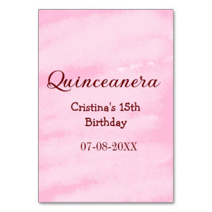 Numeração De Mesa Quinceanera anos 15 de aniversário adicione nome t