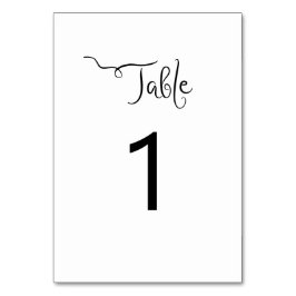 Numeração De Mesa Quirky Handwrite Wedding