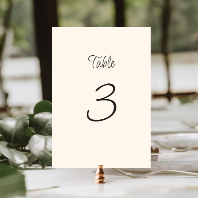 Numeração De Mesa Quirky Handwrite Wedding (Criador carregado)