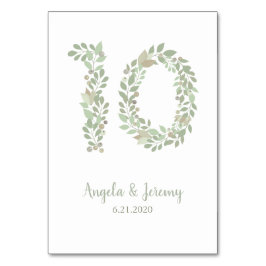 Numeração De Mesa Ramos de Oliva Número 10