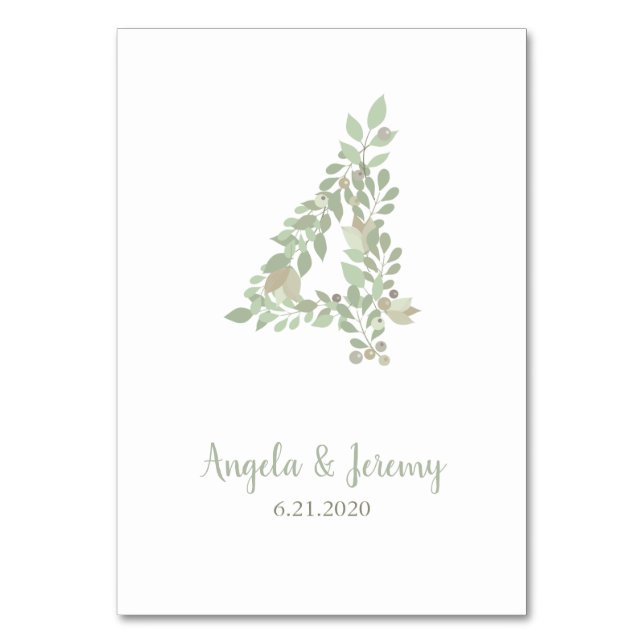 Numeração De Mesa Ramos de Oliveira Número 4 (Frente)