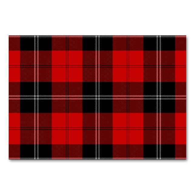 Numeração De Mesa Ramsay tartan red xadrez (Frente)