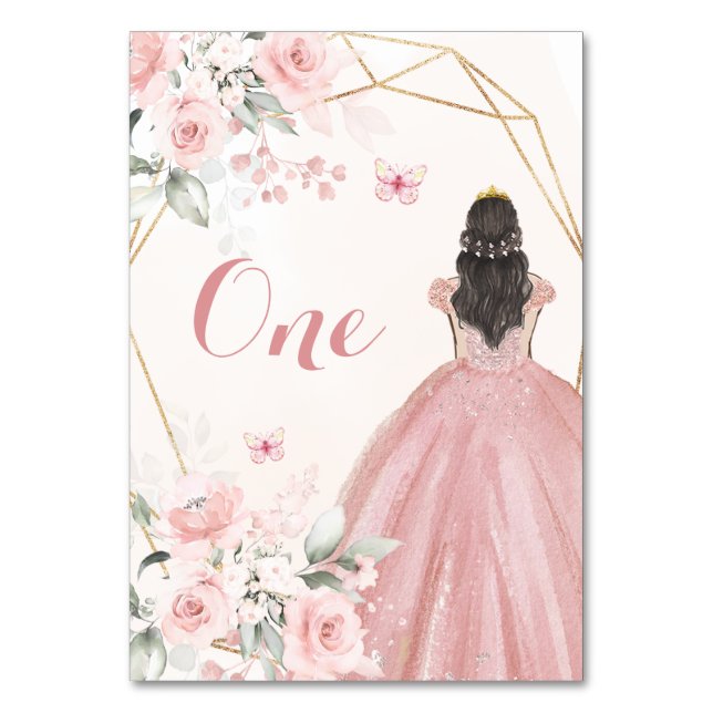 Numeração De Mesa Rapariga Geométrica Rosa Rosa Rosa Rosa Esbranquiç (Frente)