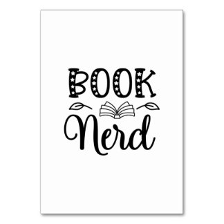 Numeração De Mesa Reading Art Book Nerd
