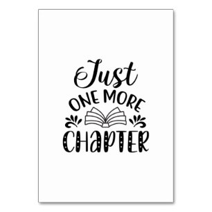 Numeração De Mesa Reading Art Just One More Chapter