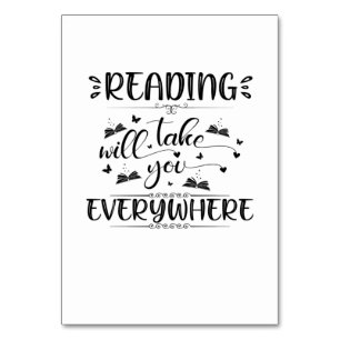 Numeração De Mesa Reading Art Reading Will Take You Everywhere