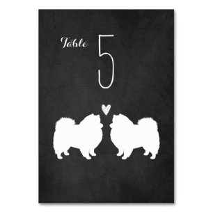 Numeração De Mesa Recepção de casamento Americana de Cães Eskimo