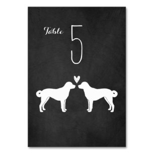 Numeração De Mesa Recepção de casamento Anatoliana Shepherd Dogs