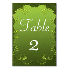 Numeração De Mesa Recepção de casamento Azul Elegante Chartreuse