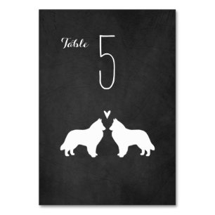 Numeração De Mesa Recepção de casamento Belga de Silhouettes
