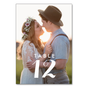Numeração De Mesa Recepção de Casamento com Foto Personalizada