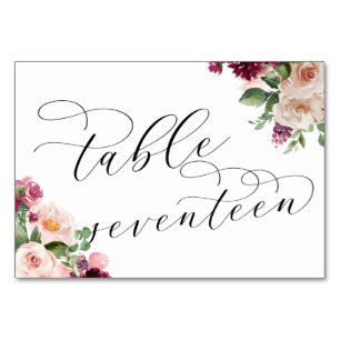 Numeração De Mesa Recepção de casamento de caligrafia do Rico Adore