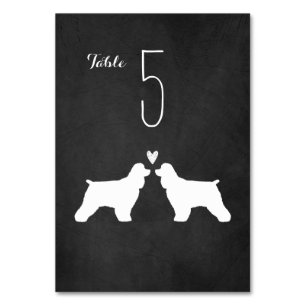 Numeração De Mesa Recepção de casamento de coquetel do cão espanhol 