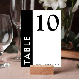 Numeração De Mesa Recepção de casamento de faixa lateral branca e pr