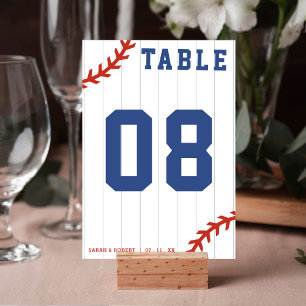 Numeração De Mesa Recepção de casamento de Pinstripe de Baseball Sof