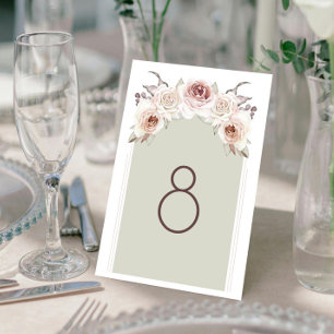 Numeração De Mesa Recepção de casamento de Rosa boêmia