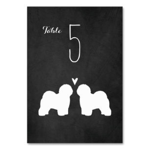 Numeração De Mesa Recepção de casamento de Silhouettes em Inglês