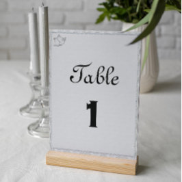 Numeração De Mesa Recepção de casamento de Sinfonia de Prata