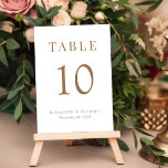Numeração De Mesa Recepção de Casamento Elegante Dourada<br><div class="desc">O símbolo de número da tabela de recepção de casamento elegante, com "Mesa" e o número da tabela na tipografia clássica da serifpografia de ouro, e seus nomes e data de recepção na tipografia de ouro moderna. Crie cada número de tabela e adicione ao seu carrinho de compro um de...</div>
