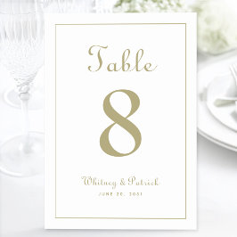 Numeração De Mesa Recepção de Casamento em Ouro Elegante Mesa de Jan