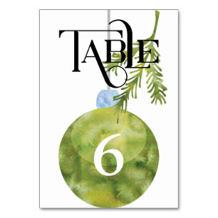 Numeração De Mesa Recepção de casamento Enfeites de natal Verde