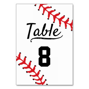 Numeração De Mesa Recepção de Casamento Esporte Beisebol