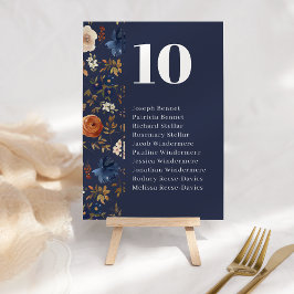 Numeração De Mesa Recepção de casamento Floral Rustic Country