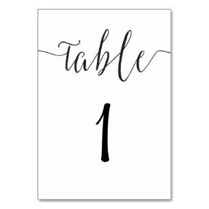 Numeração De Mesa Recepção de casamento moderna de script de placa n