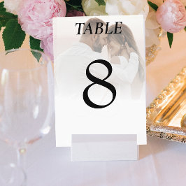 Numeração De Mesa Recepção de casamento Simples de Foto Branca de Om