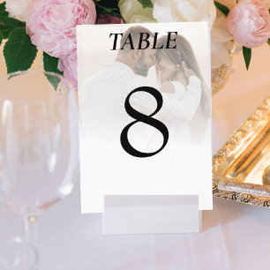 Numeração De Mesa Recepção de casamento Simples de Foto Branca de Om