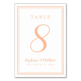 Numeração De Mesa Recepção de Casamento Simples Minimalista com Pêss