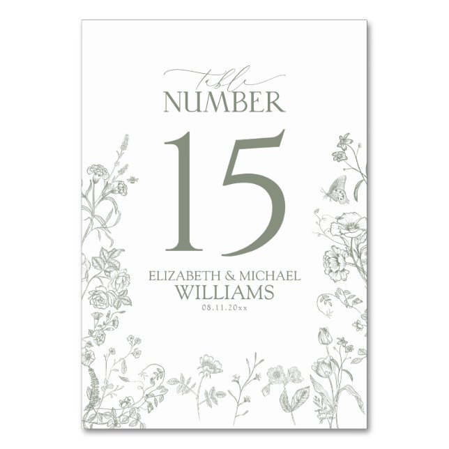 Numeração De Mesa Recepção Vitoriana Verde Chinoiserie Francesa (Frente)