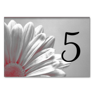 Numeração De Mesa Red Floral Realça Números de Tabela