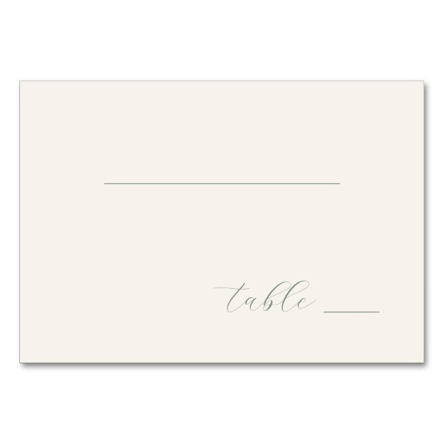 Numeração De Mesa Refined Gray Calligraphy Table (Frente)